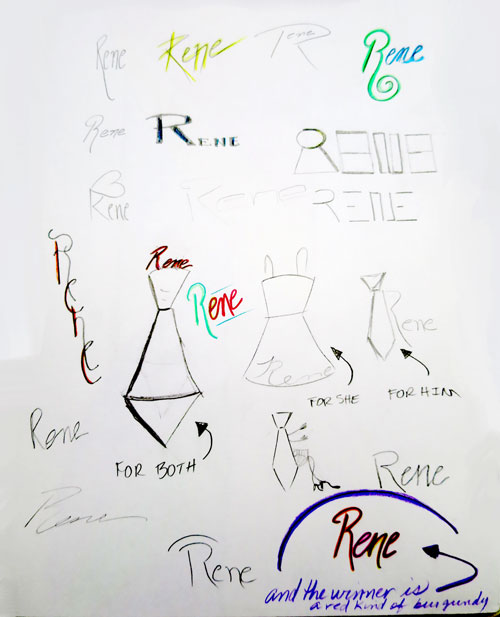 Rene logo sketches