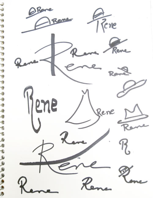 Rene logo sketches